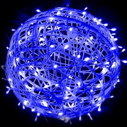 LED庭園布置燈-30CM掛樹球燈-電壓110V-藍光