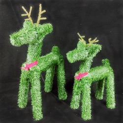 聖誕節裝飾布置50CM高草鹿-綠色(共有5種尺寸可選購)