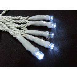 LED 50燈電池燈+USB-白光 (IC電池盒)-透明線