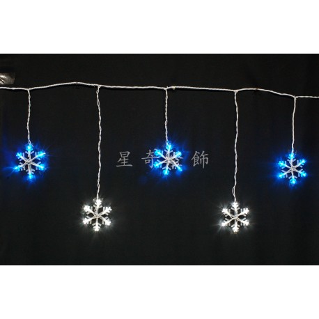 LED 50燈雪花冰條燈 藍白光 110V (附IC控制器)