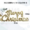 20公分塑膠Merry Christmas字牌-金