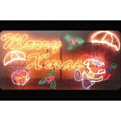 LED 造型燈-降落傘老公+Merry Xmas字 -110V